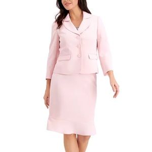 NWOT Bigio Collection Vintage Pink Orchard Skirt Suit